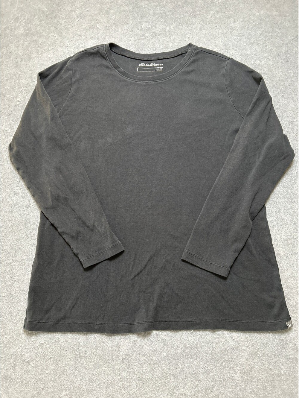 Eddie Bauer Womens 2XL Black Long Sleeve Crew Neck Stretch Casual Top